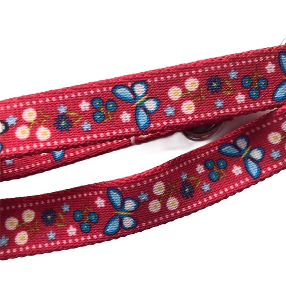 NEW Martingale Dog Collar Small 14” Festive Butterfly RED Yellow Dog design - Picture 2 of 7